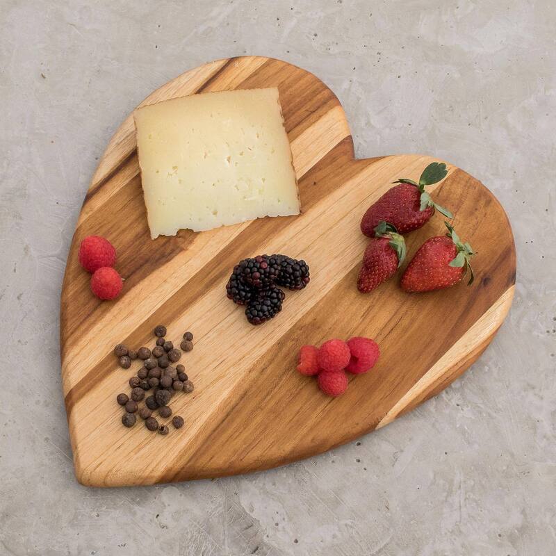 Handmade Heart Of Cooking Teakwood Cutting Board (Guatemala) - 13.0 " L x 11.75" W x 0.8 " D