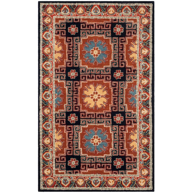 SAFAVIEH Handmade Heritage French Painted Avignon Traditional Oriental Wool Rug