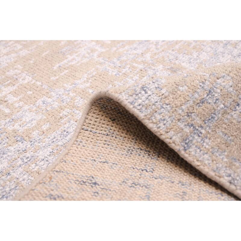 ECARPETGALLERY Hand-knotted Elysian Taupe Silk, Wool Rug - 8'2 x 11'2