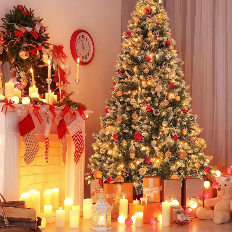 Holiday Christmas Tree with Pine Cones for Home, Office, Party Decoration