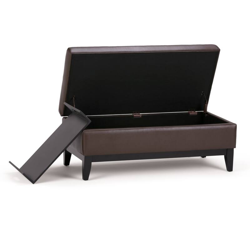 WYNDENHALL Jackson 42 inch Wide Rectangle Storage Ottoman