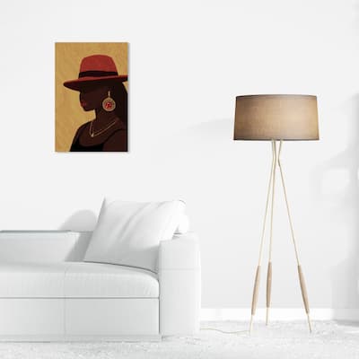 Wynwood Studio Prints Fashion and Glam Love rubies Brown and Ochre Modern & Contemporary Wall Art Canvas Print