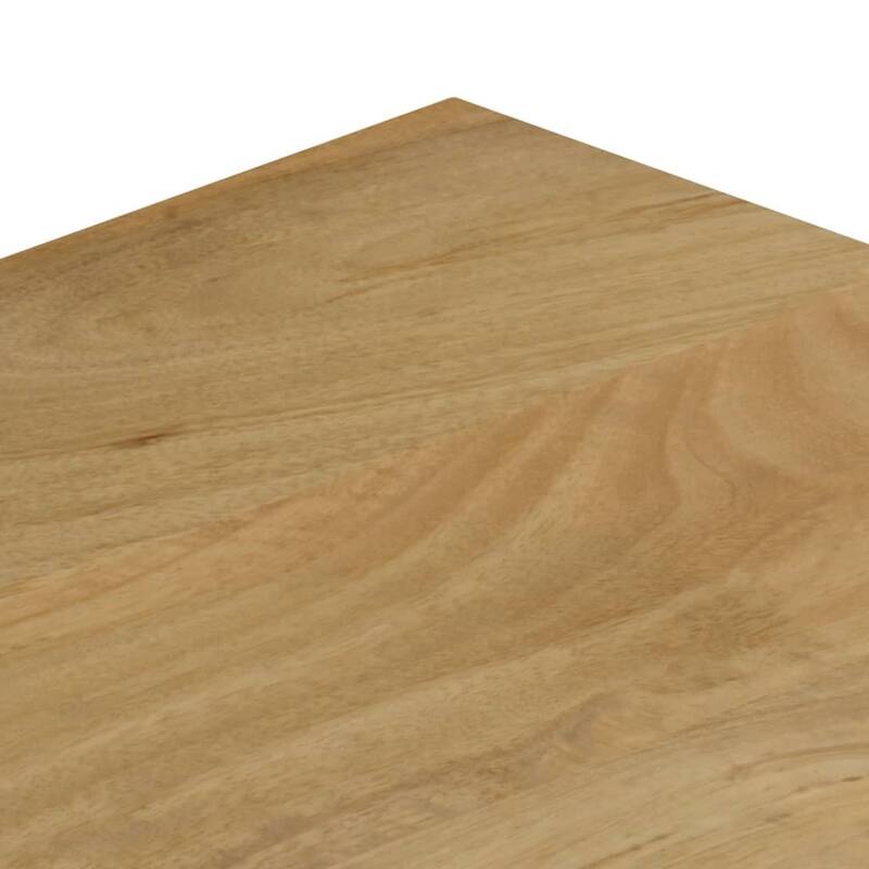 vidaXL Coffee Table 39.4"x19.7"x13.8" Solid Mango Wood and Steel