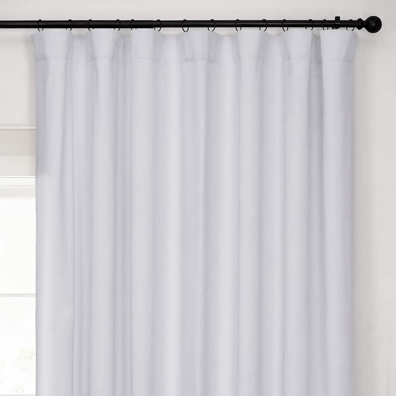 Exclusive Fabrics Extra Wide Performance Linen Blackout Curtains (1 Panel) Thermal Insulated Window Curtains
