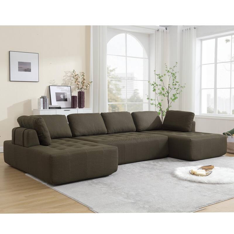 Modular Combination Sofa, U-shaped Sofa, Living Room, Apartment, Upholstered ,6-seat Sofa, Free Combination Sofa