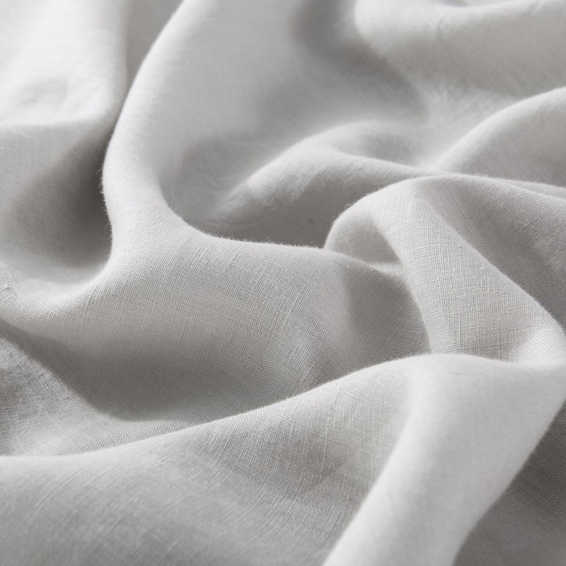 WHOLINENS Stone Washed French Linen Duvet Cover Set Ruffle Style