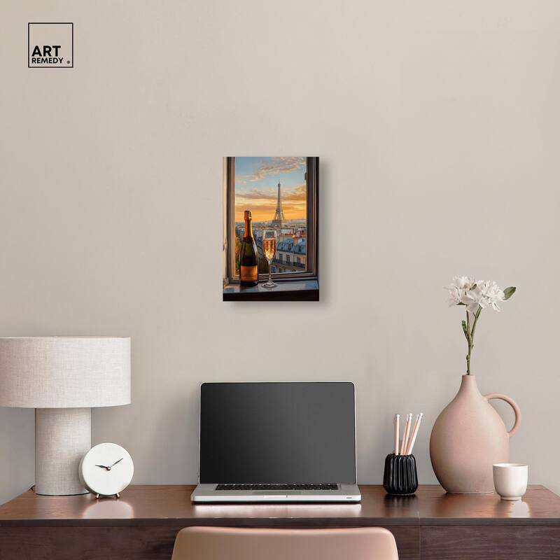 Classy Drink in Paris Canvas by Art Remedy, Gallery Wrapped