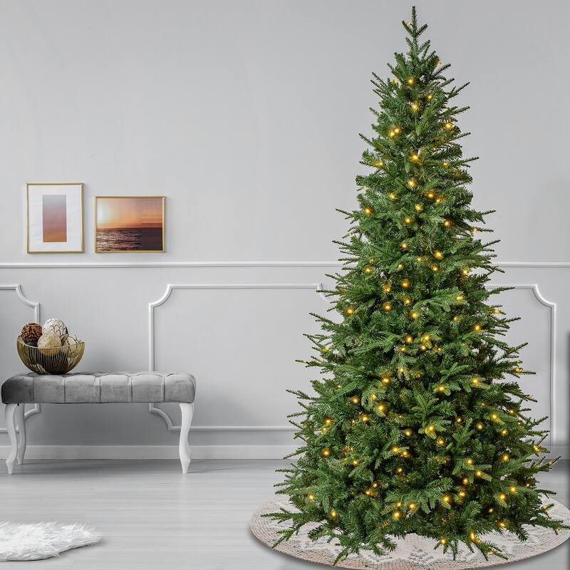 National Tree Company 7.5 ft. Feel-Real Duxbury Tree with Warm White LED Lights - 7.5 Foot