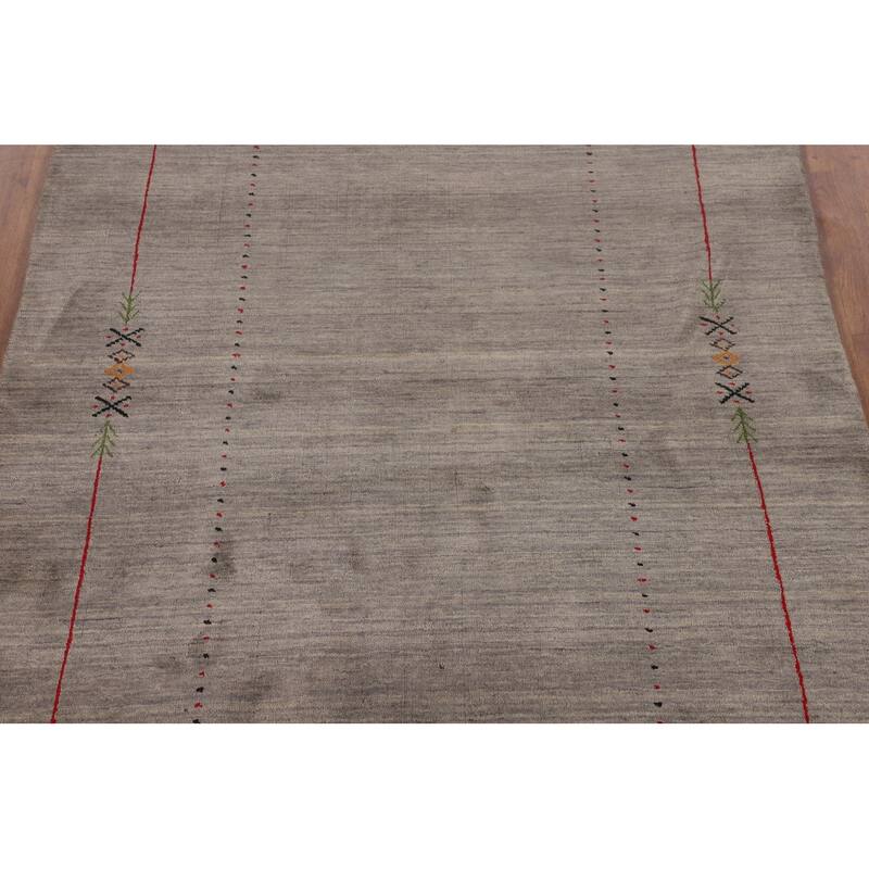 Gabbeh Oriental Area Rug Hand-Knotted Bedroom Wool Carpet - 5'0"x 7'11"