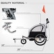 preview thumbnail 5 of 7, Aosom Elite II 3 in 1 Double Child Bike Trailer and Stroller