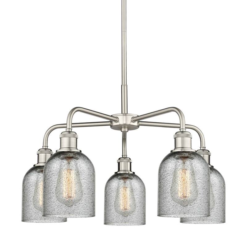 Innovations Lighting 516-5CR-15-23 Caledonia Chandelier Caledonia 5 - Satin Nickel / Charcoal