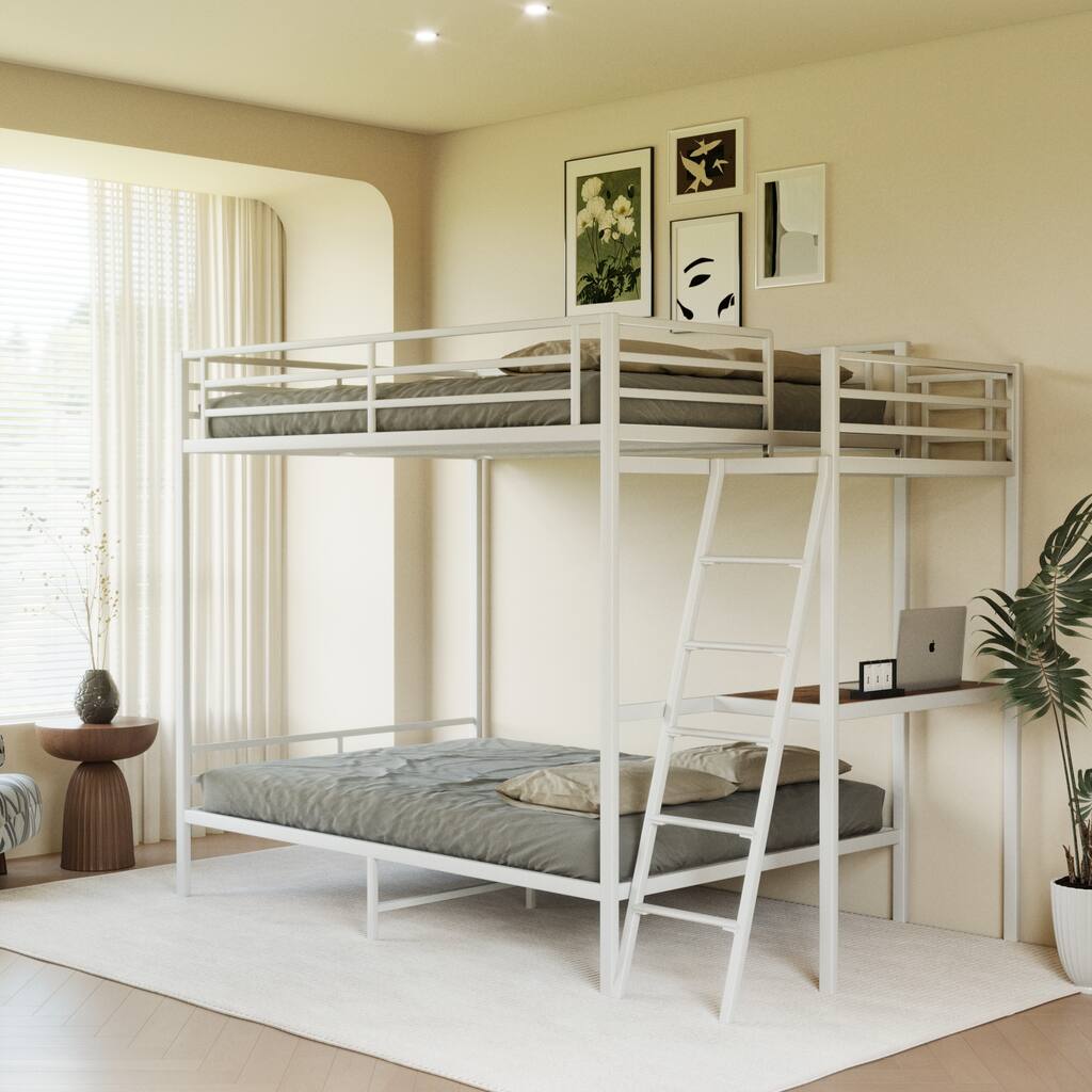 Full size bunk bed with LED light and Charging socket