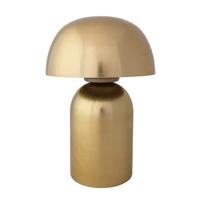 Metal and Mango Wood LED Table Lamp with Touch Sensor