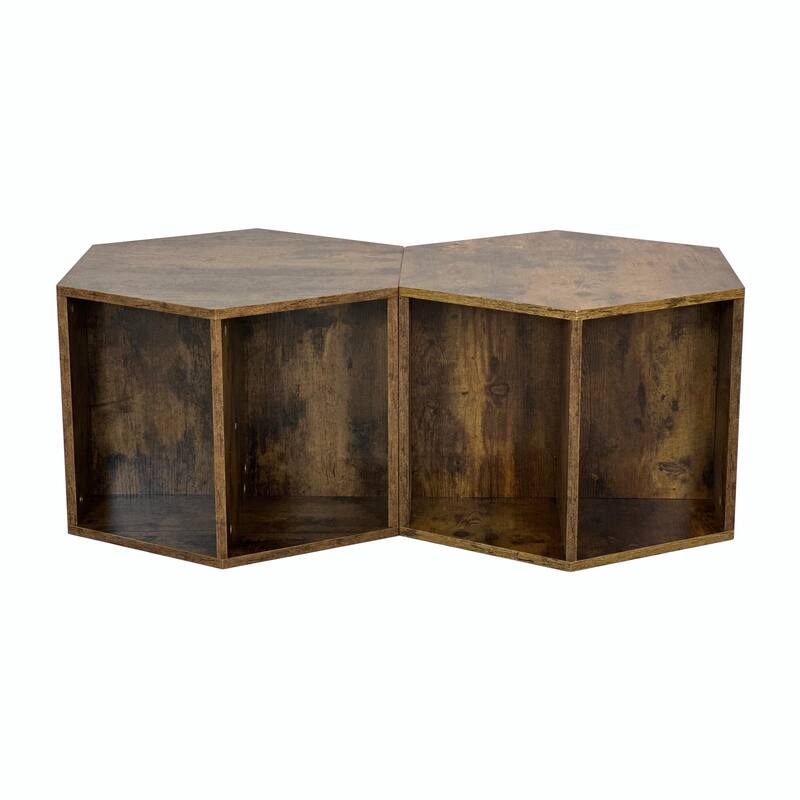 23.62'' Hexagonal Burmese Sumac Coffee Table