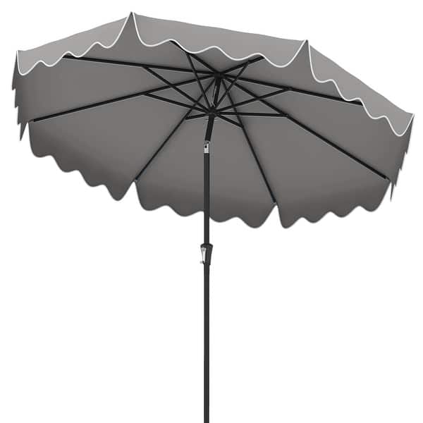 15 ft offset patio umbrella ABCCANOPY 15FT Double Sided Pool Umbrella with Base, Outdoor Porch Umbrella for Poolside, Lawn, Backyard (Green) main image 1