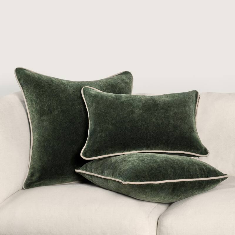 Villa by Classic Home Harriet Velvet Throw Pillow