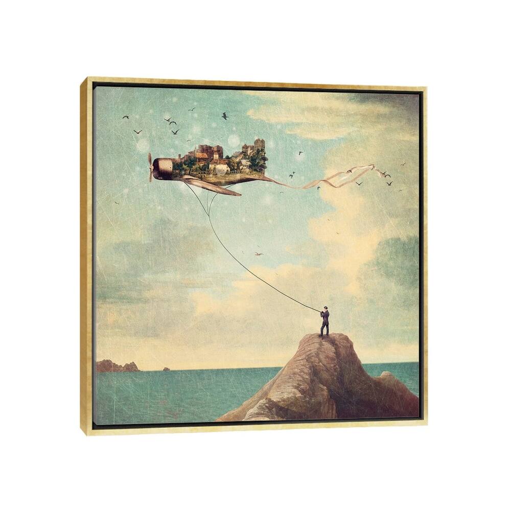 iCanvas "Kite Day" by Paula Belle Flores Framed Canvas Print