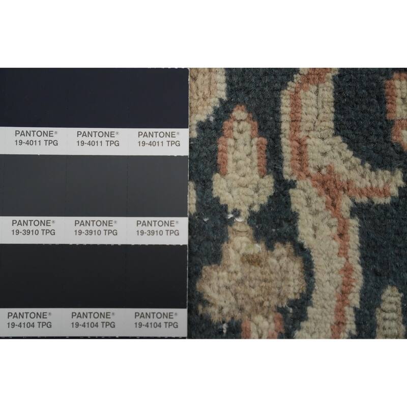 Hand Knotted Oriental 100% Wool Carpet Traditional Floral Oranges & Rust Kerman Area Rug - 9' 6'' X 6' 6''