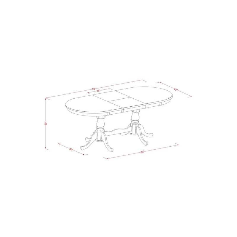 Dining Room Table Set 8 Chairs Oval Table Butterfly Leaf Linen White Finish