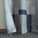 No. 918 Takumi Geometric Blocks Semi Sheer Grommet Curtain Panel, Single Panel