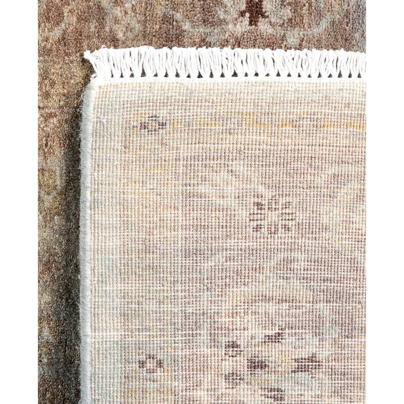 Overdyed One-of-a-Kind Hand-Knotted Runner Rug - Gray - 2' 8" x 11' 3"
