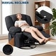 preview thumbnail 5 of 14, Garvee 360° Swivel Recliner Chair with Vibration Massage and Heating, Extra-Wide Chenille Sofa for Living Room/Bedroom