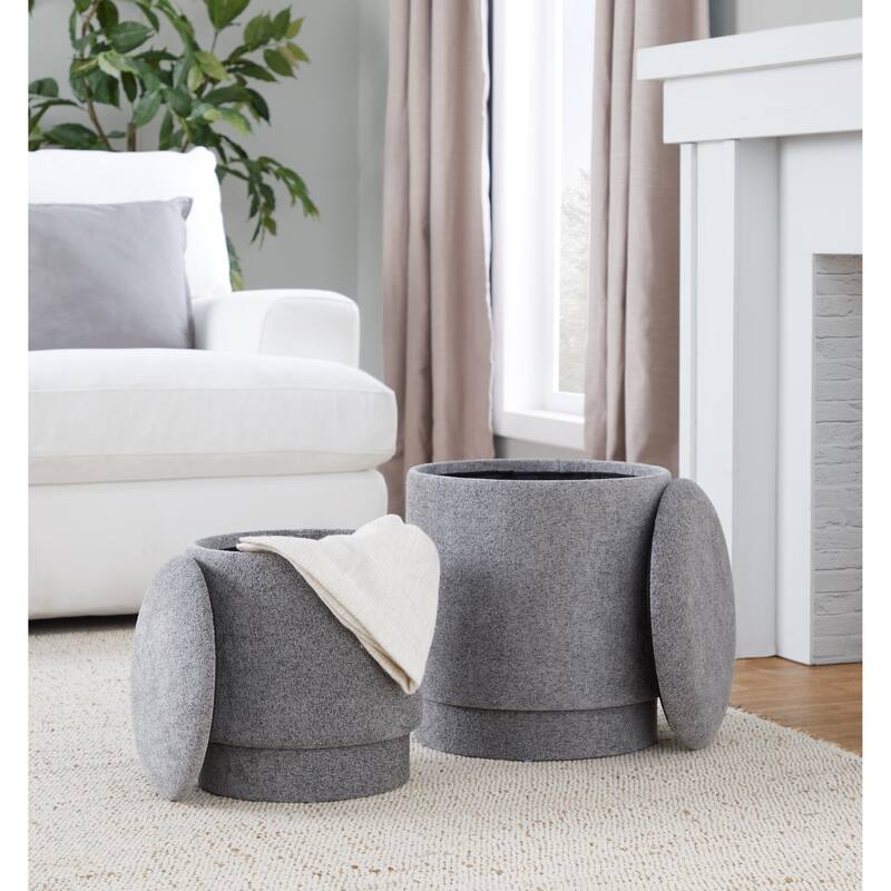 Carson Carrington Corday Upholstered Ottoman Set (Set of 2)