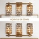 preview thumbnail 11 of 9, 20" Aged Brass Crystal Bathroom Vanity Lights Wall Sconce