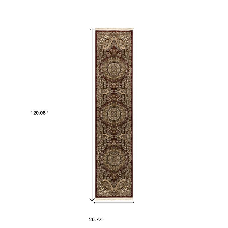 HomeRootsMedallion Traditional Runner Area Rug