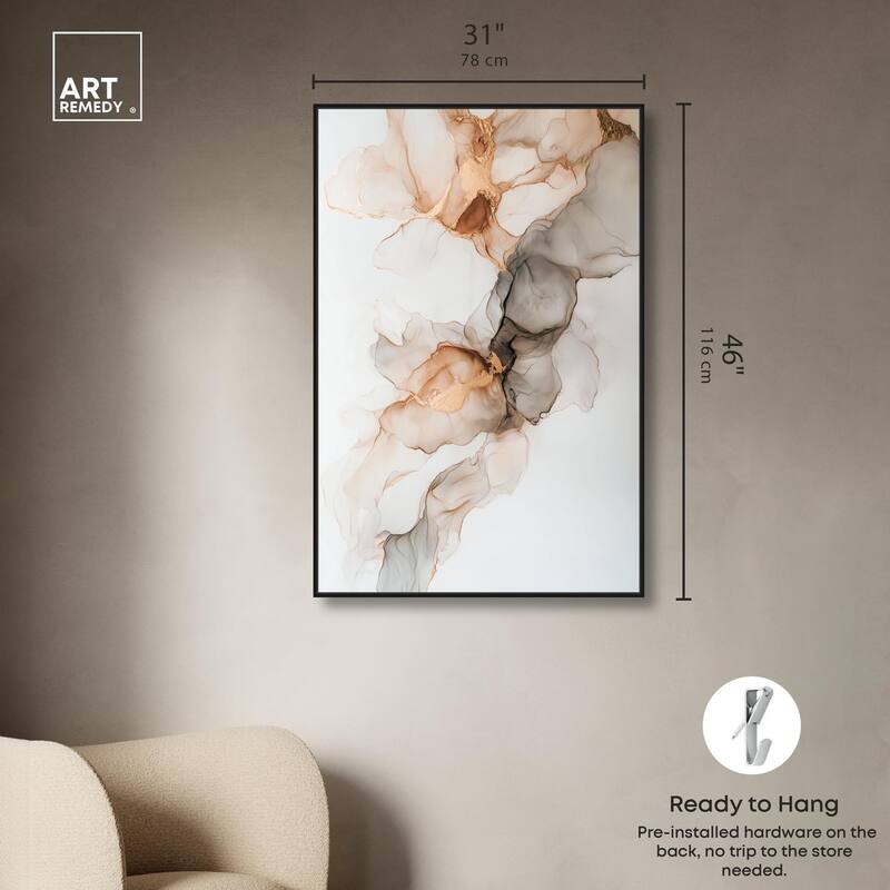 Smoky Gold Drift Canvas by Art Remedy