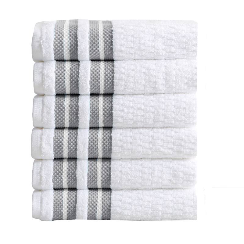 Luxurious Cotton Textured & Detailed Stripes Towel Set