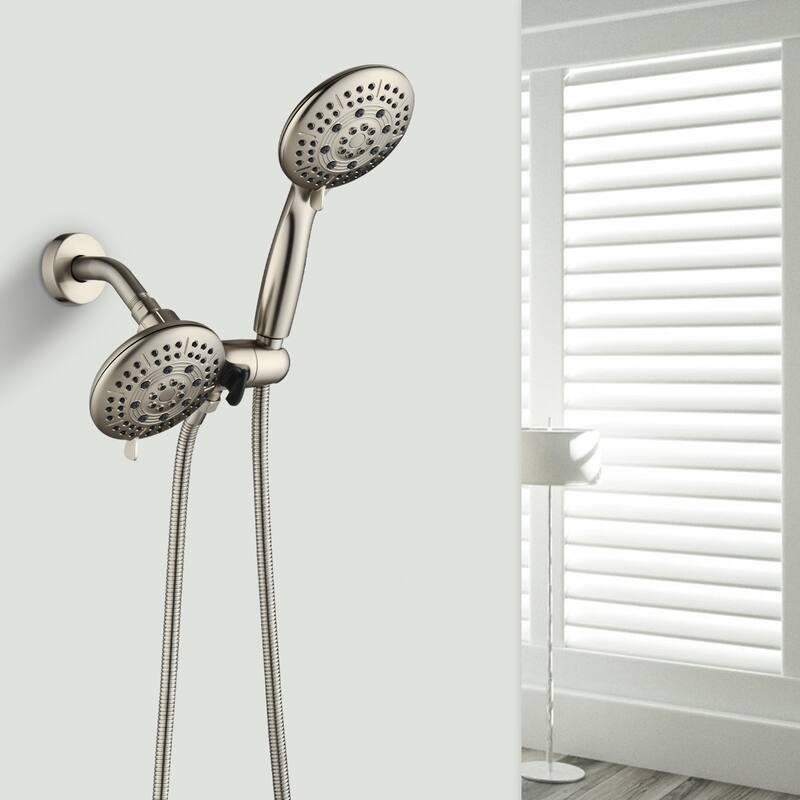 YASINU 6-Spray Round High Pressure Shower Faucet in Matte Black