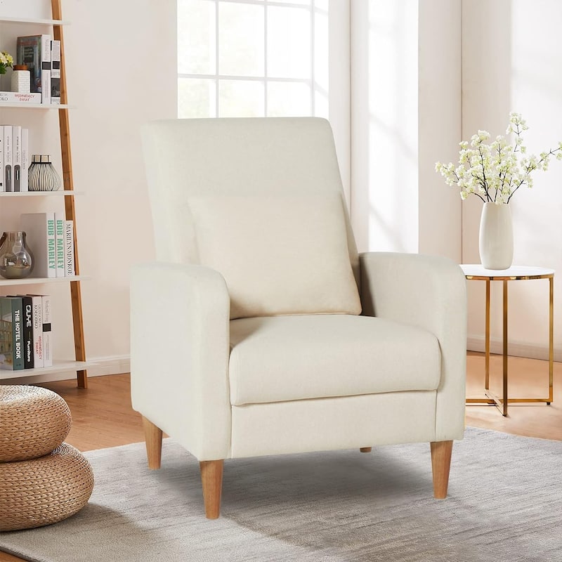 Fabric/Leather Modern Accent Chairs with Lounge Seat
