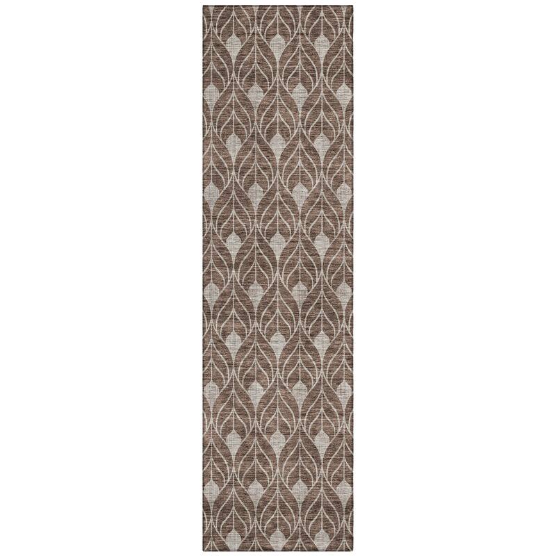 Machine Washable Indoor/ Outdoor Chantille Contempoary Geo Rug