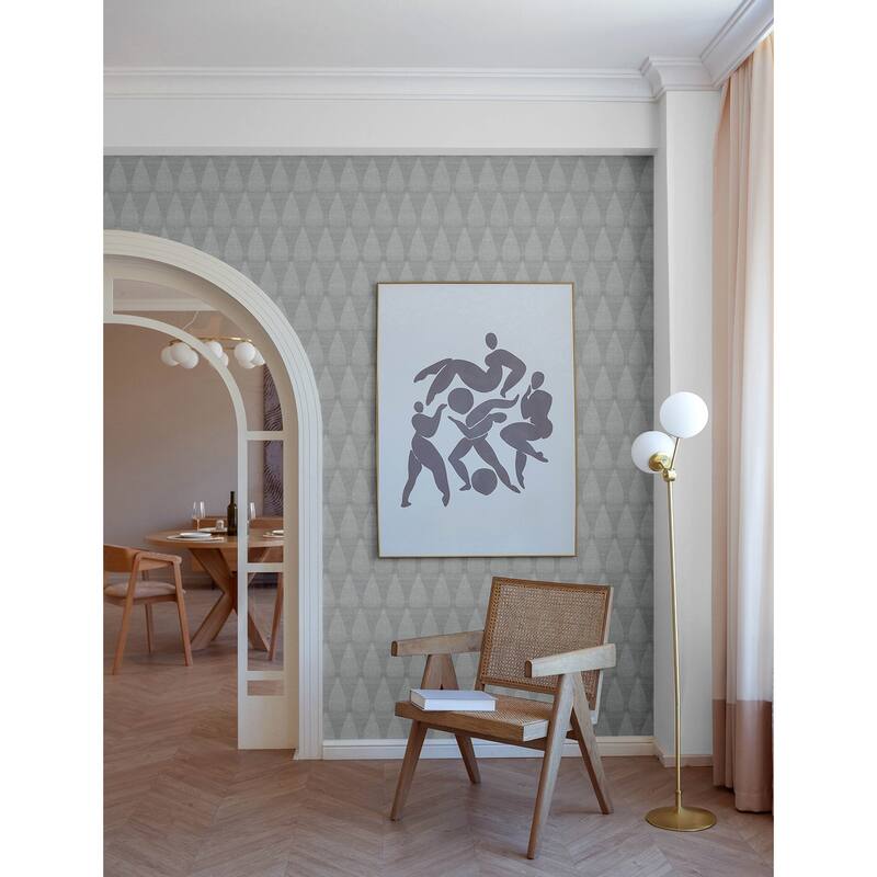 A-Street Prints Mirko Stone Ogee Wallpaper