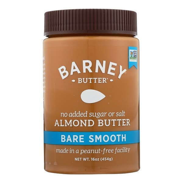 Barney Butter Almond Butter - Bare Smooth - Case of 6 - 16 oz.