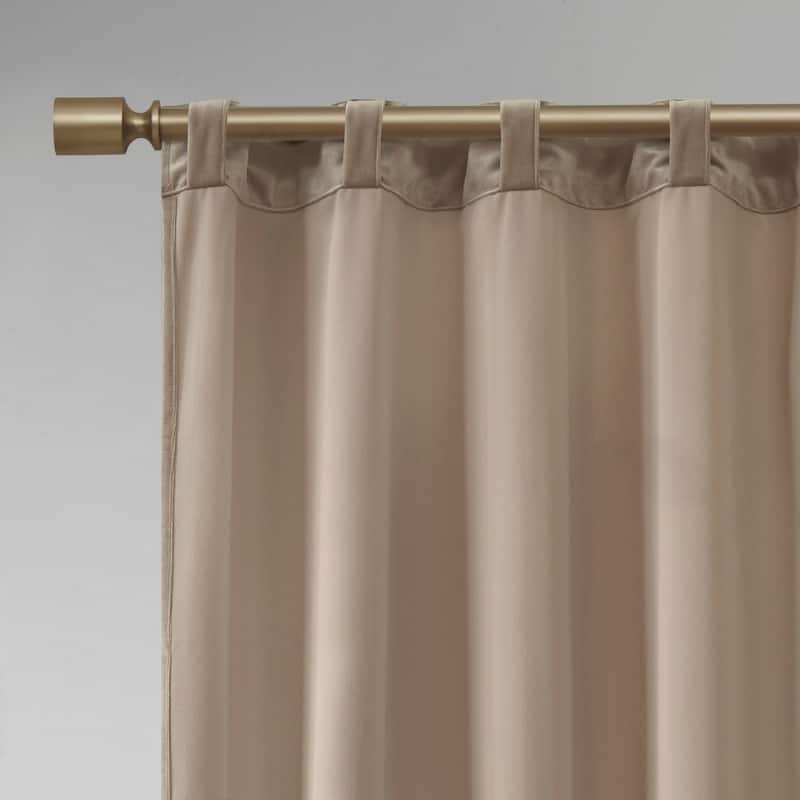 510 Design Garett Room Darkening Poly Velvet Rod Pocket/Back Tab Curtain Panel Pair