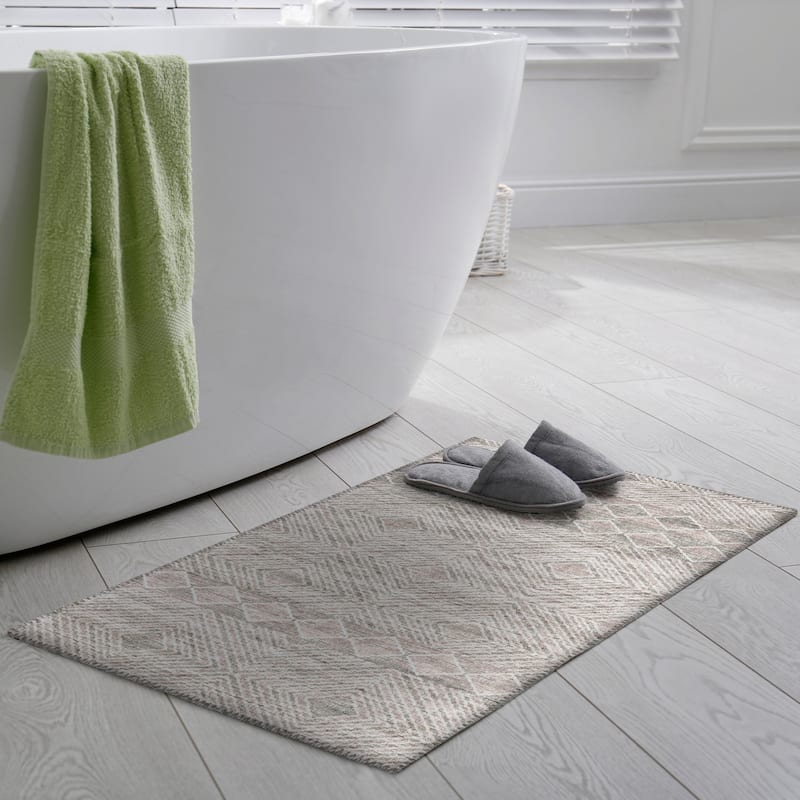 Indoor/ Outdoor Addison Yuma Geometric Southwest Washable Rug - 1'8" x 2'6" - Taupe