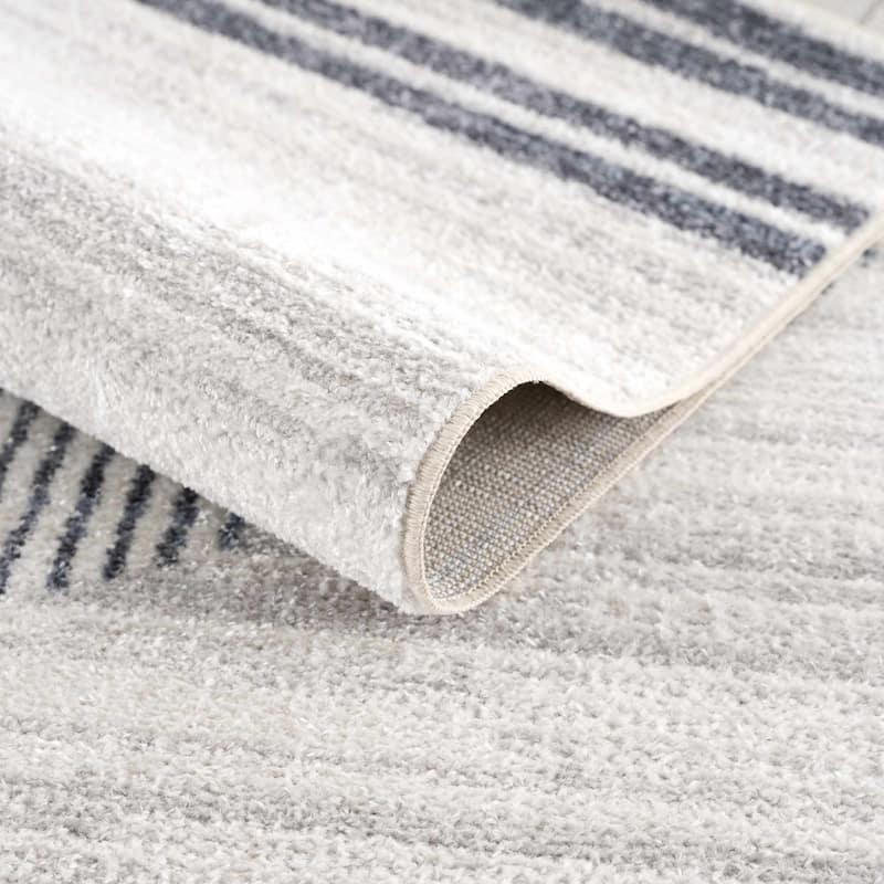 Hauteloom Thad Living Room, Bedroom Machine Washable Area Rug - Farmhouse - Medium Gray, Black, Gray - 2' x 3'