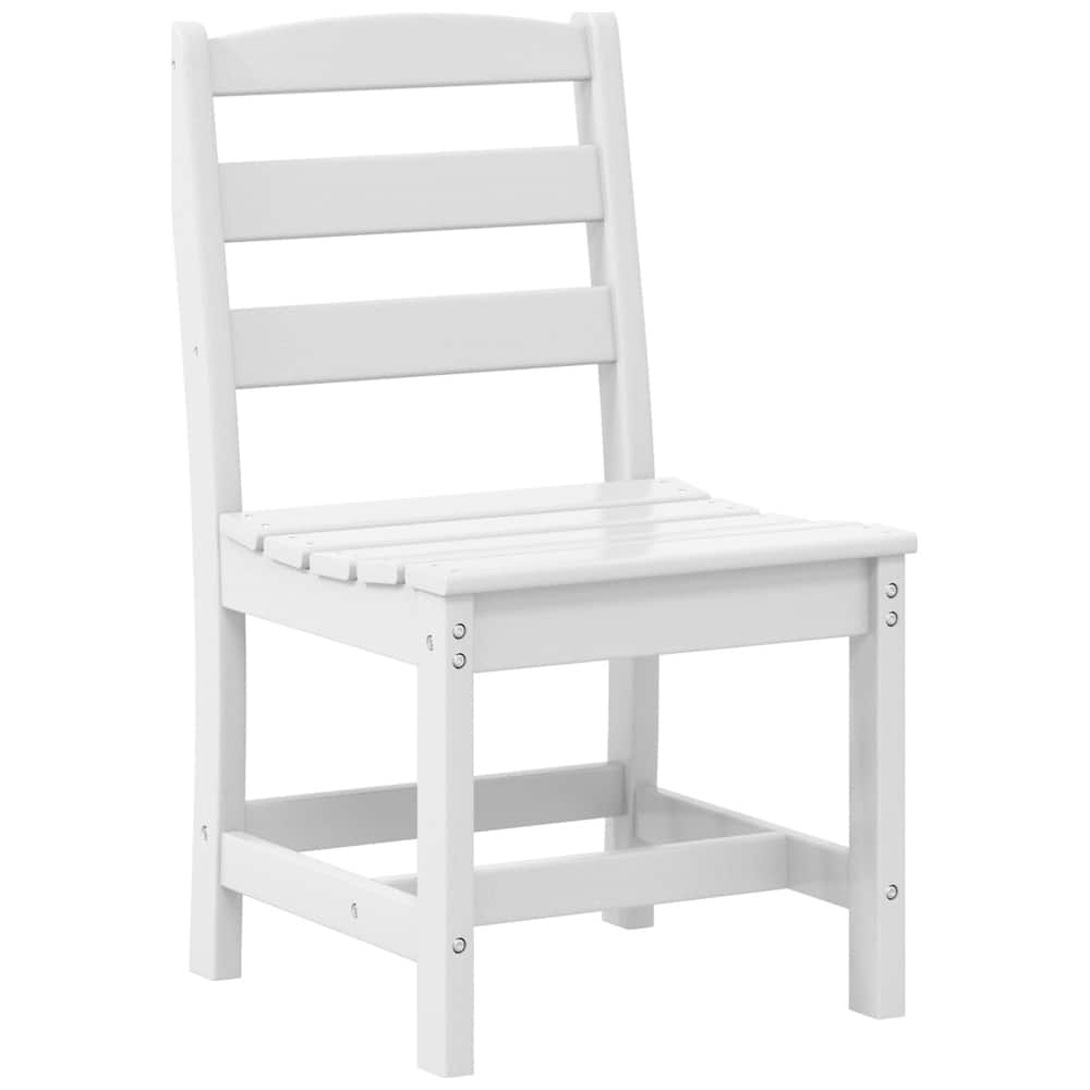 Shoreside Outdoor Patio Armless Dining Side Chair