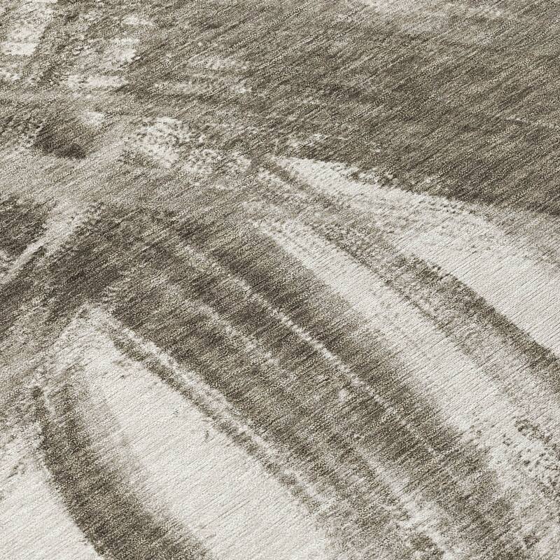 Machine Washable Indoor/ Outdoor Abstract Brushstroke Chantille Rug