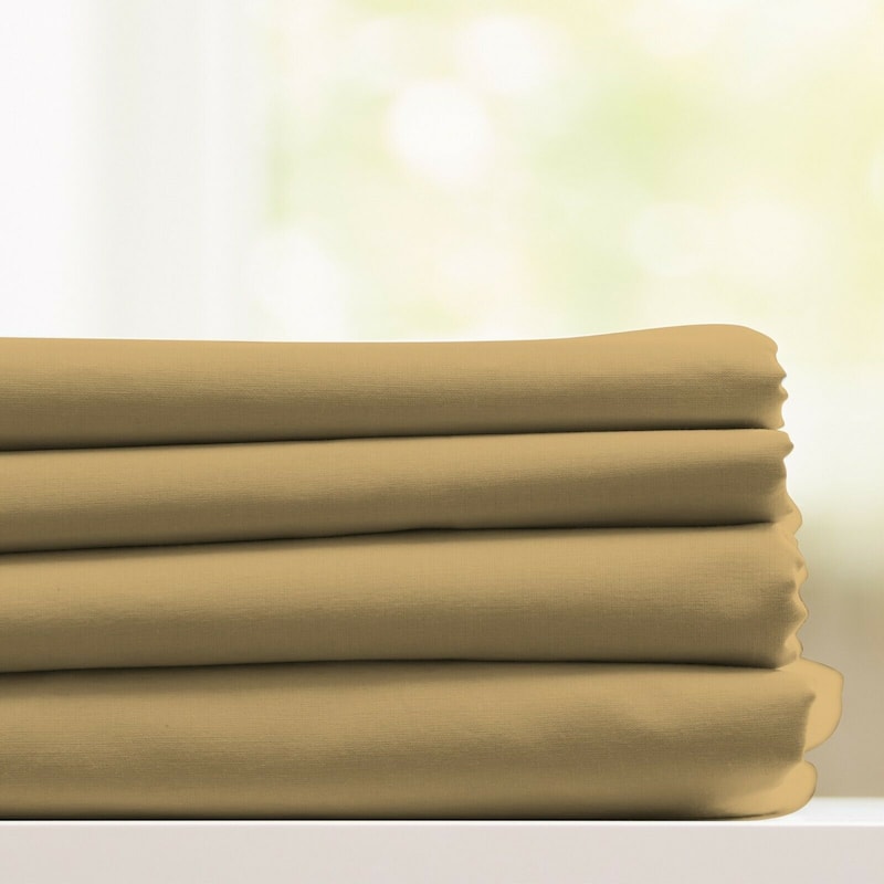 Soft As Cotton Hotel Quality 4-piece Bed Sheet Set - Gold - Queen
