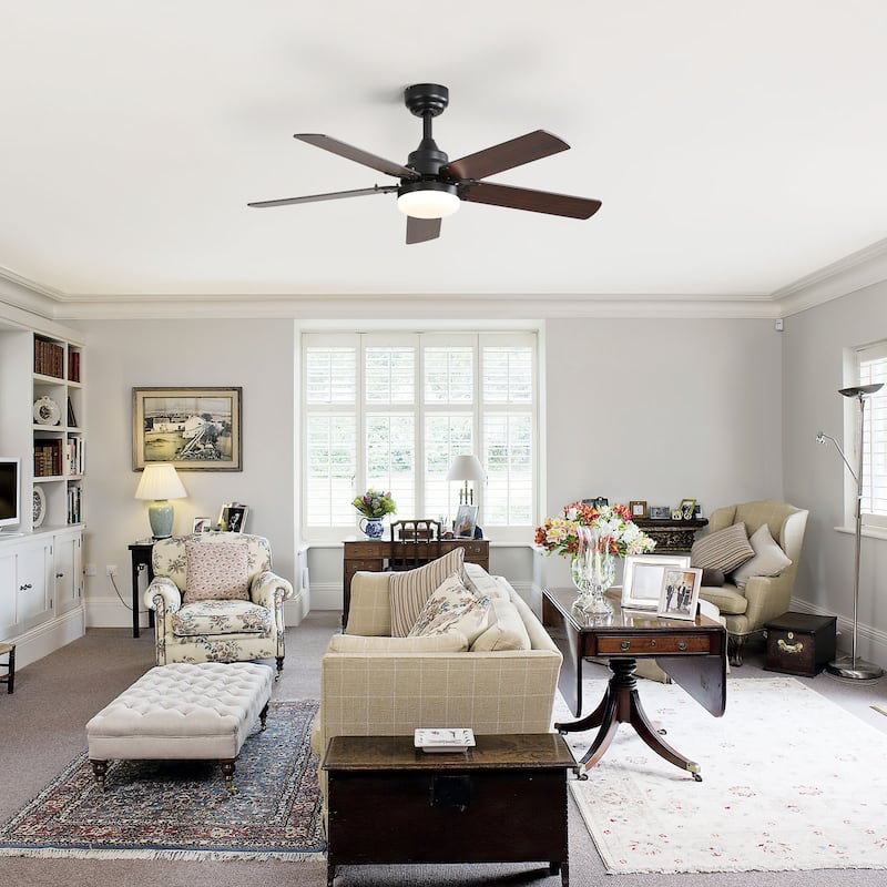 Sofucor 42 Inch Low Profile Ceiling Fan with Light and Remote Control,for Bedroom Living Room Kitchen Patio,Quiet DC Motor