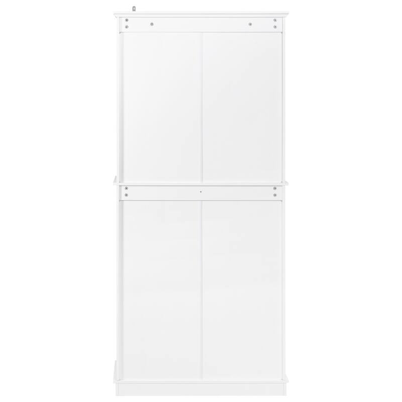 Roomfitters 71" Tall Kitchen Pantry Cabinet with 3 Pull-Out Organizers & 6 Door Shelves