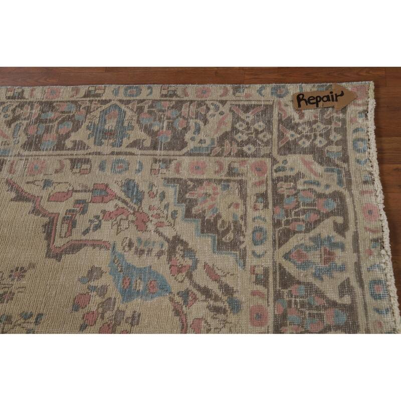 Medallion Tabriz Persian Area Rug Hand-Knotted Bedroom Wool Carpet - 6'4"x 9'3"