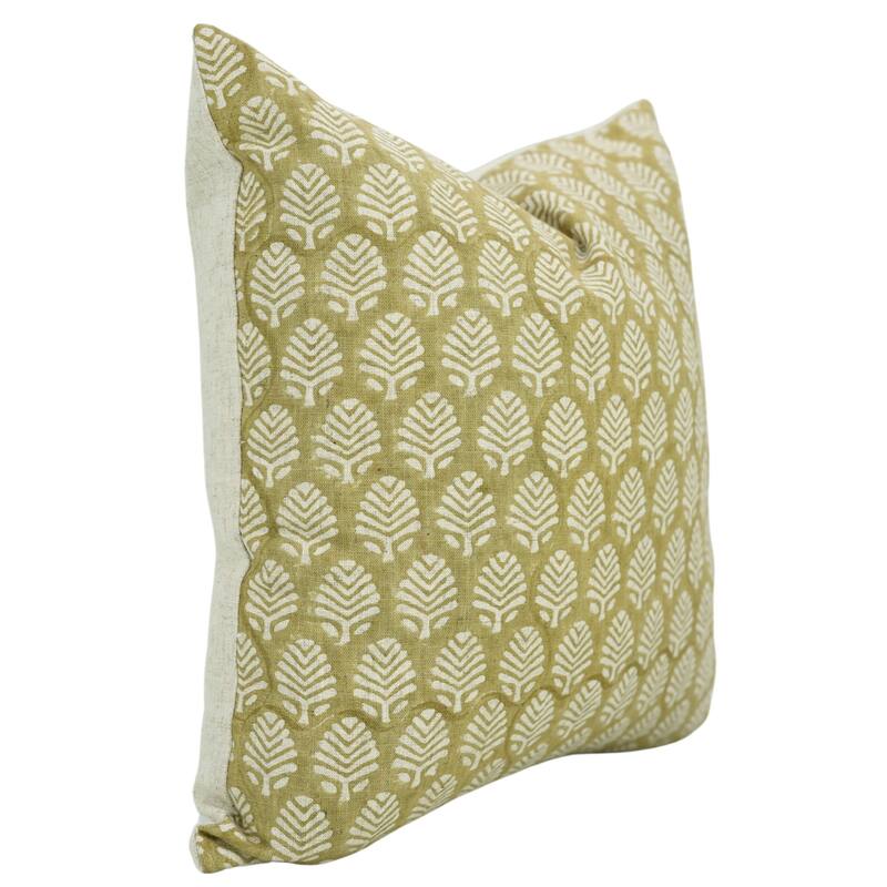 Fabdivine 14x36 Boho Floral or leaf Pattern Cushion Cover for Home Decor Gift Rectangle Viscose Linen Pillowcase, Sangmarmar