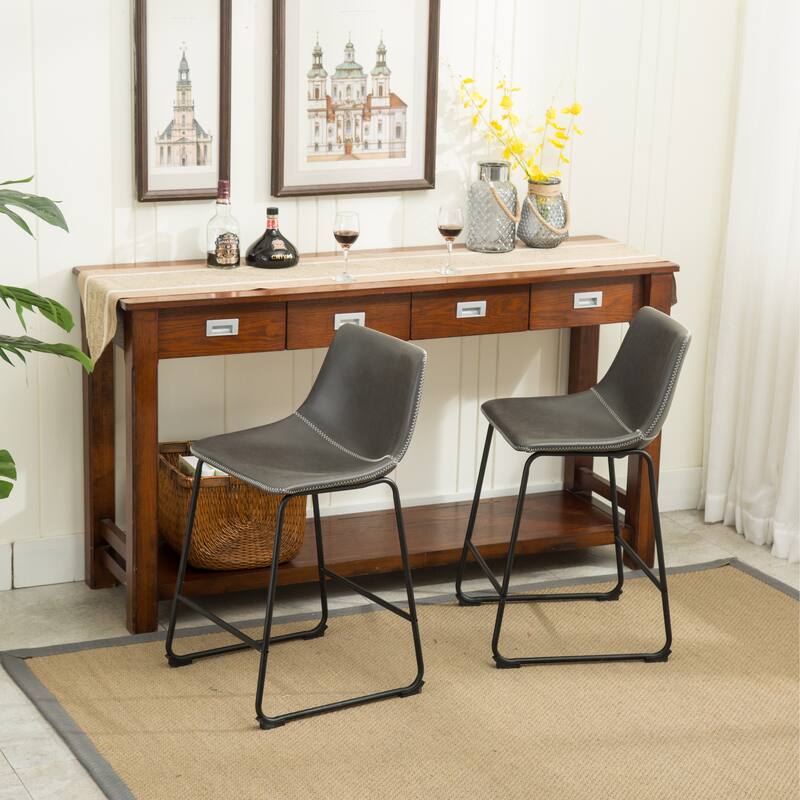 Vintage Counter Height Stools,Set of 2