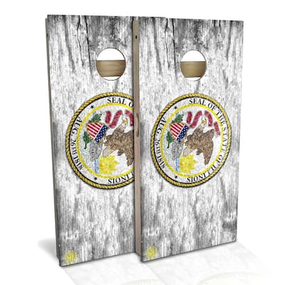 Illinois Flag Outdoor Cornhole Board Set