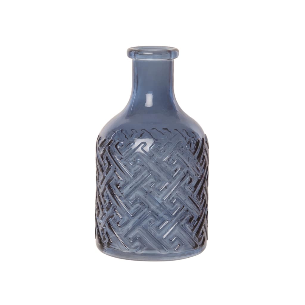 Transpac Glass 5.5" Purple Spring Textured Bud Vase