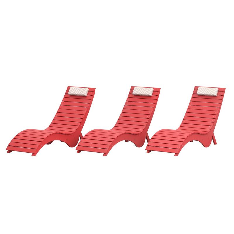 HDPS Water-Resistance Outdoor Chaise Lounges for Use in the Pool, Patio, Garden